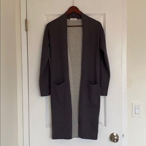 Aritzia Babaton Lance Cardigan Dark Grey
